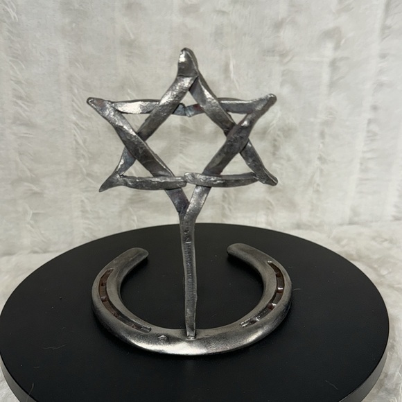 GyspyCwboy Original Handmade Horseshoe Star of David - Picture 4 of 5